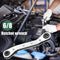 Quick Release Double End Ratchet Wrench Curved Metric Multi Spanner (6x8mm)