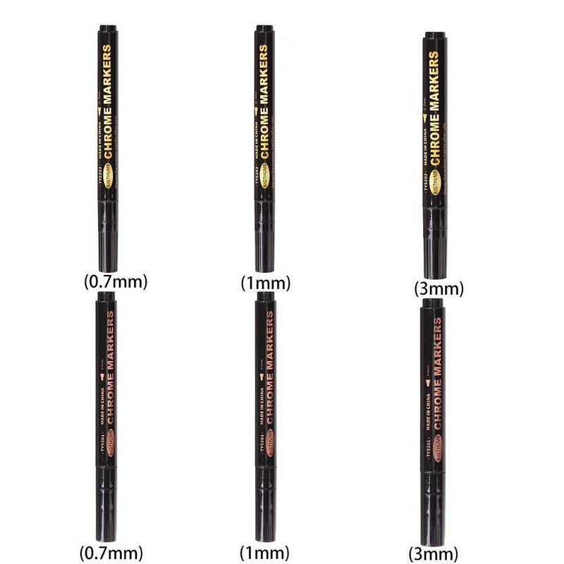 Mirror Marker Pen DIY Paint Stationery Student Craftwork Pen (1mm Copper)