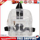 Mini Transparent Women Backpack PVC Clear Kids Girls School Bags (White)