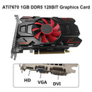 ATI7670 1GB DDR5 128Bit Computer Discrete Graphics Card with Cooling Fan Newly