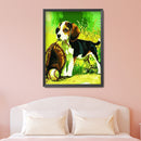 DIY Digital Oil Painting Dog and Baseball No Frame Picture By Number Home Craft