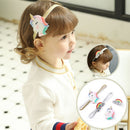 Cartoon Rainbow Hairpin Baby Unicorn Headband Glittering Flaky Clouds Headwear