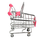 Mini Supermarket Handcart Shopping Utility Cart Mode Storage Pink Gift Newly