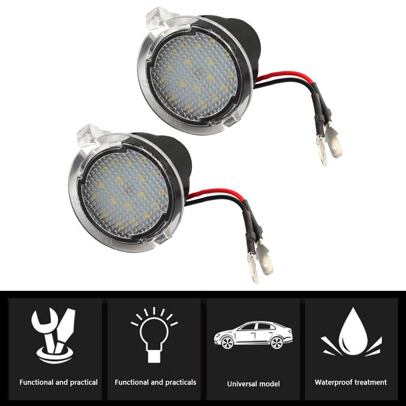 2x Car LED Puddle Lights for Ford F-150 2007-2014 Under Side Mirror Lamps