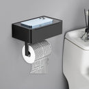 Paper Holder & Wipe Dispenser Durable Bathroom Paper Storage Shelf (A)