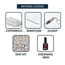 Kids Hygiene Kit Tooth Gem Set White Tooth Teeth Cleaning in Water Black`