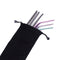 Reusable Straw Velvet Storage Bag Black Drawstring Pouch Jewelry Organizer Newly
