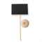 5x5pcs Mini Wooden Chalk Blackboard Signs Chalkboard Message Board (Square)