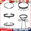 Fashion Girl Clavicle Short Necklace Lace Neck Rope(Multiple/5 Piece Sets)