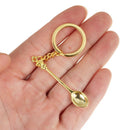 Vials Mini Spoon Mini Crown Necklace Key Ring Teaspoon Pendant Spoon Keychain