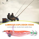 5pcs 9g/10cm Luminous Double-Layer Squid Hooks Artificial Shrimp Lure (2)