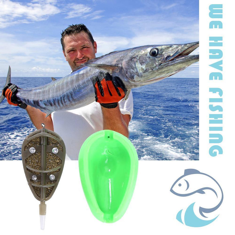 Sea Fishing Accessories 30/40g Sinker Method Flat Troughs Feeder Mould Set