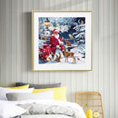 5D Diamond Painting Kit Santa and Animals Full Round Drill Rhinestone DIY W