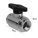 G1/4 Vent Valve Brass Inner Teeth Water Ball Valve Waterway Control(Black) Newly