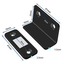 Punch Free L Shaped Door Stopper Invisible Magnetic Door Suction (Black) Newly