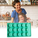 15 Cell Round Silicone Cake Mold Chocolate Pastry Baking Cupcake Decoration Tool