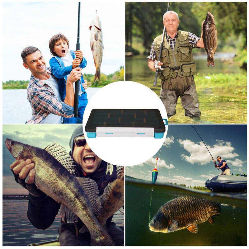 Fishing Tackles Box - Fishing Lure Bait Kit Storage Organizer (Blue)