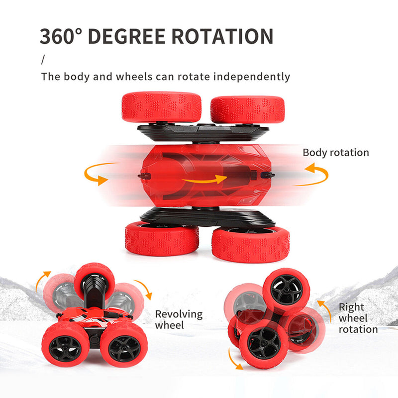 #A 2 in 1 RC Stunt Cars 2 Sided 360 Degrees Tumbling Rotating 4WD 2.4GHz Vehicle