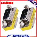 Asiprop 2pcs DB9 Male to Male Adapter Gender Changer Serial RS232