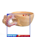 #A Hand Carved Wooden Mug Animals Head Eco-Friendly Coffee Mug for Camping Hik