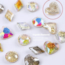 Light Round Shape Jewelry Making Rhinestones Flatback Nail Gems Set for Women