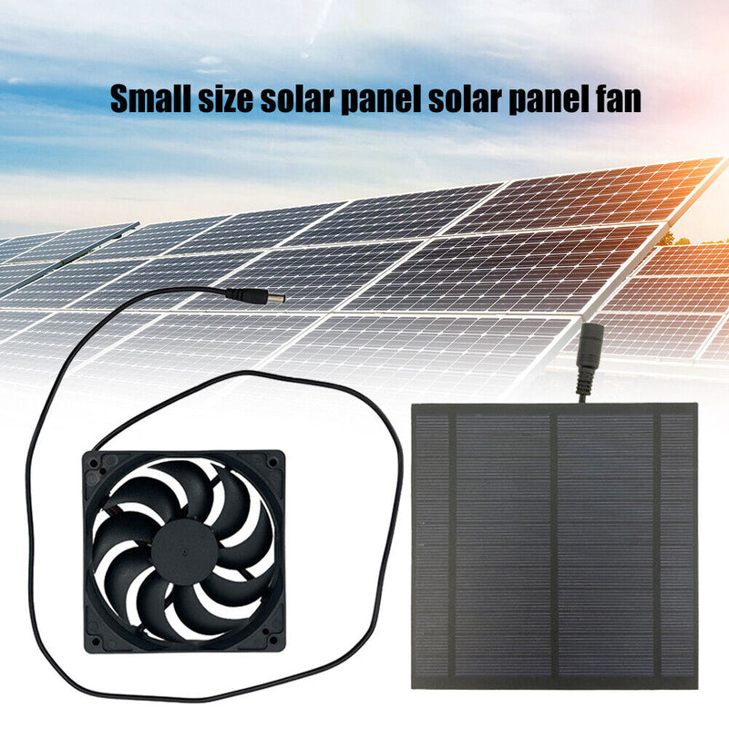 5W 6V Greenhouse Mini Solar Panel Exhaust Fan for Dog Chicken Pet House