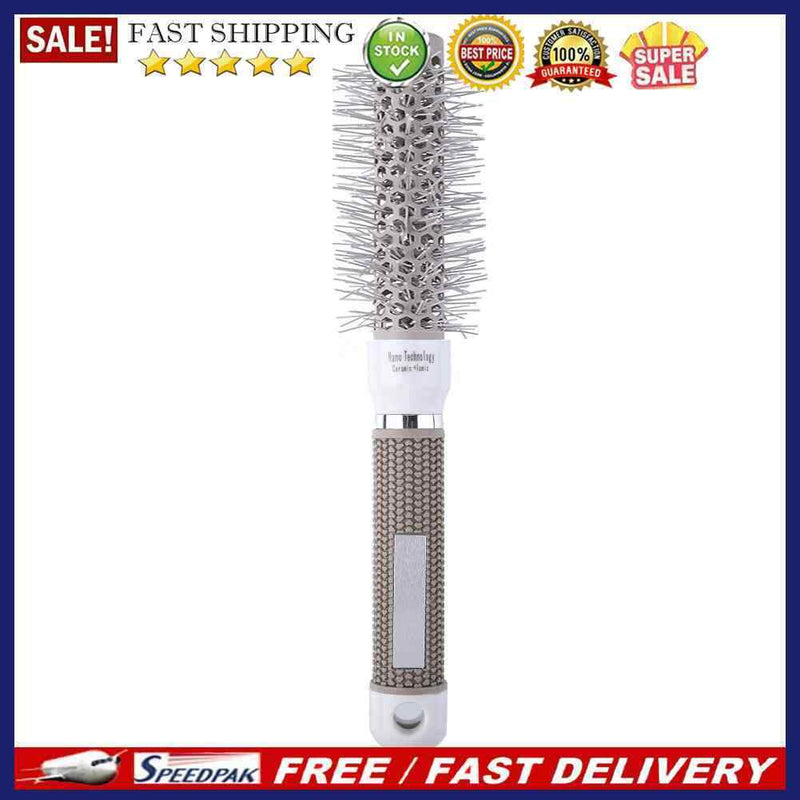 Pro Hair Brush High Temperature Resistant Ceramic Iron Round Comb (25mm)