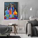 Oil Paint By Numbers Bottle Frameless Picture Craft Kit for Room Decoration