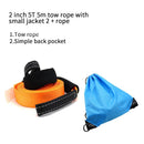16ftx2in 5 Tons Heavy Duty Car Road Recovery Tow Strap Towing Rope Orange Newly