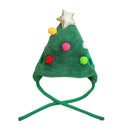 Xmas Dog Decorative Outfit Pet Hat Collar Bib Dress up (Green Saliva Towel)