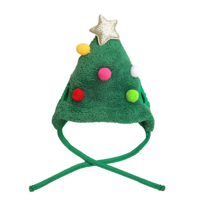 Xmas Dog Decorative Outfit Pet Hat Collar Bib Dress up (Green Saliva Towel)