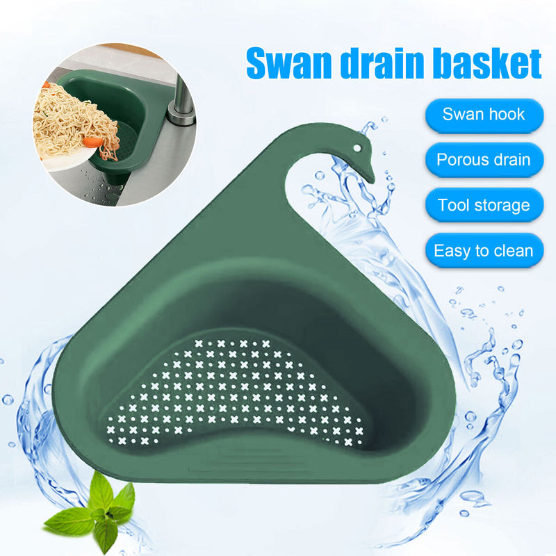 Drain Basket 1 Pc Corner Hanging Sink Strainer Basket Sponge Included Newly