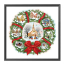 Full Embroidery 11CT Cross Stitch Needlework Christmas Wreath Printed Stamped