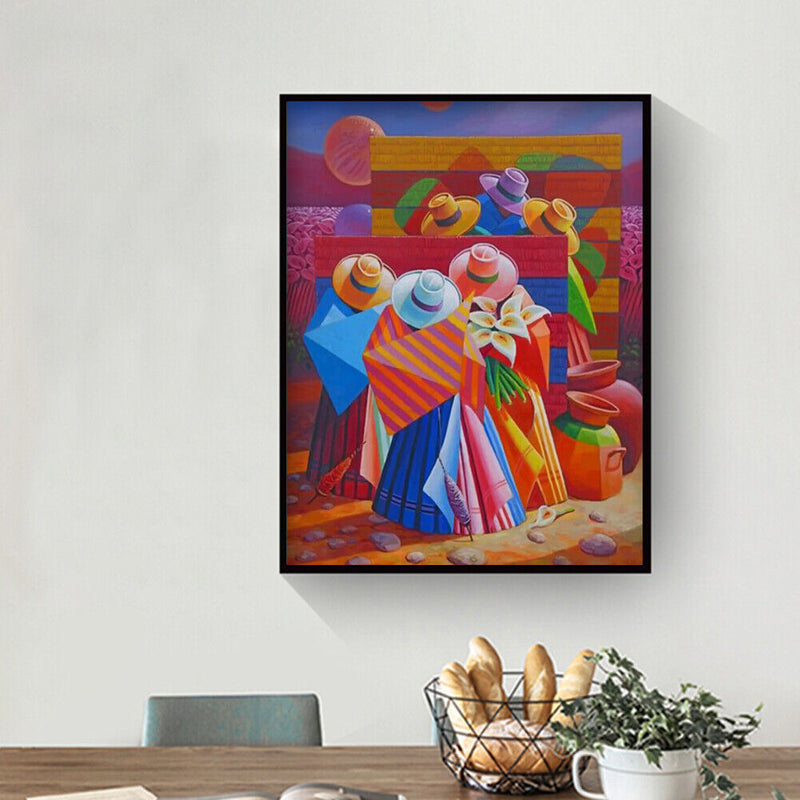 Beach People No Frame Pictures By Number DIY Arts Digital Coding Oil Paint