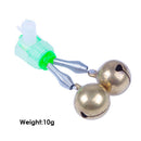 Twin Spiral Bells Outdoor Carp Fishing Rod Tip Bite Alarms Bell (Copper)