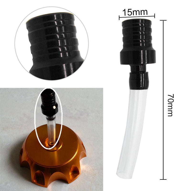 Motorcycle Gas Fuel Cap Valve Vent Breather Hose for ATV Dirt Bike(Black) Newly