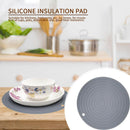 Round Silicone Heat Resistant Table Mat Anti-Scalding Placemat (Grey)