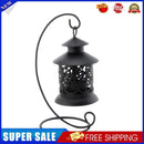 Hollow Hanging Bird Cage Candle Holder Candlestick Home Party Decor (Black)