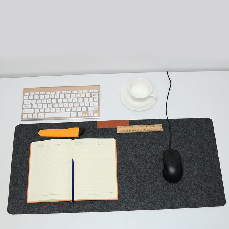 Office Computer Desk Table Keyboard Mouse Pad Felt Laptop Mat (Grey) Newly