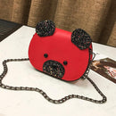 Cute Shoulder Bags Sequins Baby Girls Purse Chain Messenger Handbags (Red)