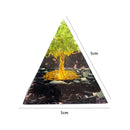 Crystal Energy Orgone Pyramid Mold Gather Wealth Prosperity Peridot Healing Gem