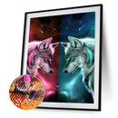 5D Diamond Painting Kit DIY Starry Wolves Full Round Drill Mosaic Wall Picture