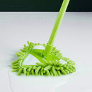 Retractable Kitchen Floors Cleaning Triangle Mop for Glass Wall (Green) Newly