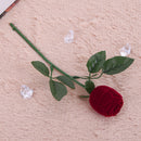 Romantic Red Rose Engagement Wedding Ring Earrings Jewelry Gift Box Case