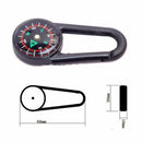 Fishing Hiking Outdoor Carabiner With Compass Random Color Key Hook Clips