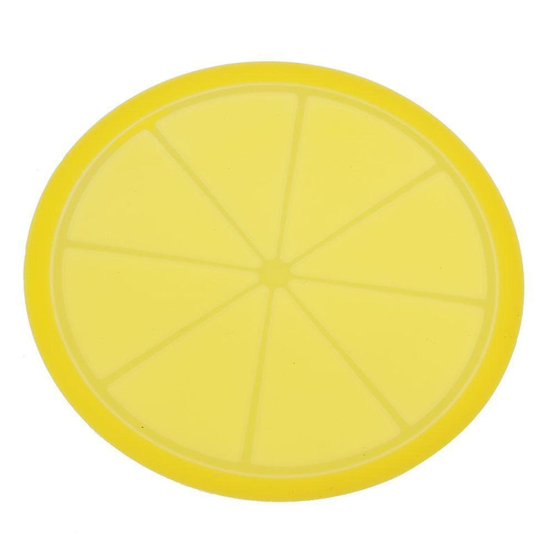 Silicone Non-Slip Fruit Pattern Placemat Round Insulation Table Cup Pad(4)