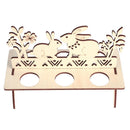 Wooden Easter Egg Shelves Egg Stand Rack Bunny Pattern Easter DIY Decor Newly