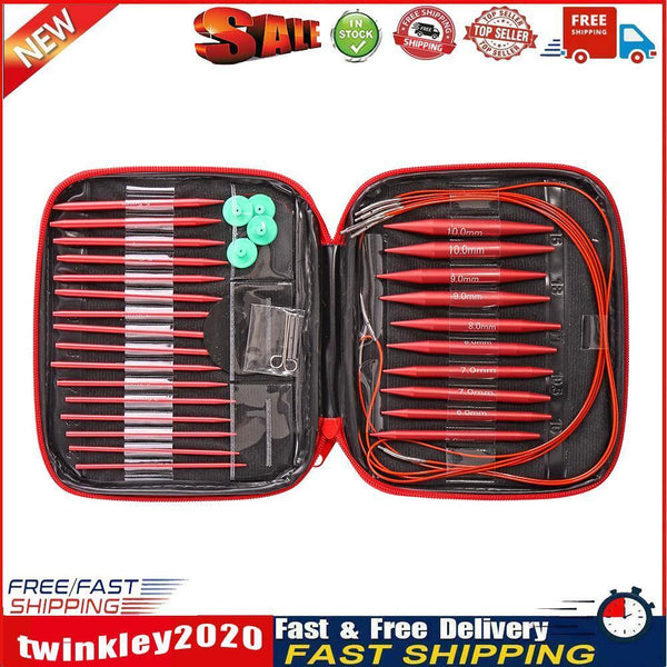13 Pairs Knitting Tools Sweater Needles DIY Hand Sewing Crochet Knit Set Newly