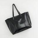 4pcs/set Women Shoulder Bags Tote Oil PU Leather Messenger Handbags (Black)