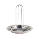 Roast Chicken Holder Steel Upright Roaster Rack BBQ Grilled Stand Pan O9M5